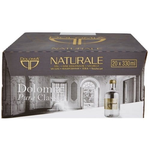 Karton wody Dolomia 0,33 litra w szklanych butelkach