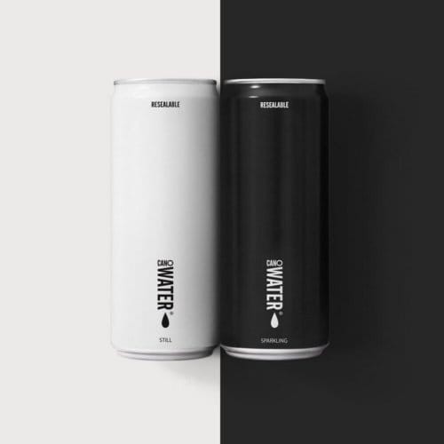 Puszki CanO biała - niegazowana i czarna - gazowana