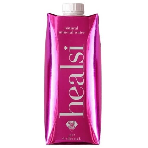 Healsi Fuksja niegazowana woda w eleganckim opakowaniu kartonowym 500 ml