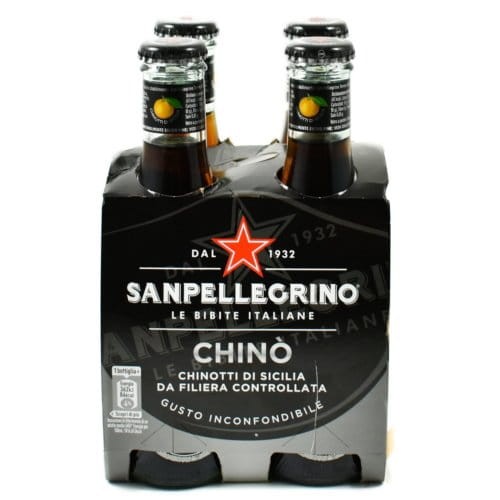 San Pellegrino Chino jest dostępny w czteropakach i w zgrzewkach po 24 butelki.