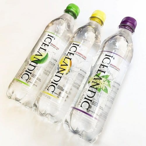 Gama najwyższej jakości gazowanych wód smakowych Icelandic Glacial o zdrowym składzie, bez cukru