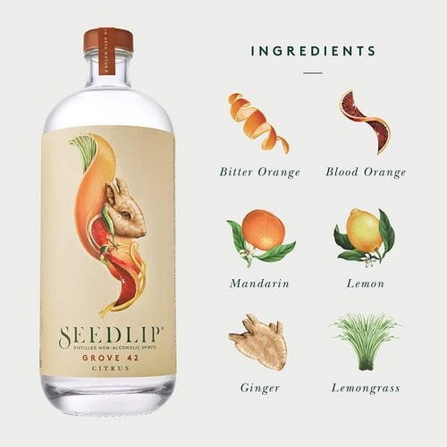 Seedlip Grove 42 to cytrusowa mieszanka trzech rodzajów pomarańczy z nutami imbiru i trawy cytrynowej