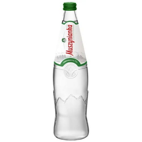 Szklana butelka wody Muszynianka