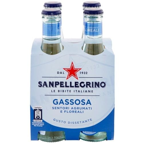 San Pellegrino Gassosa to kultowy włoski napój gazowany w szklanej butelce o pojemności 200 ml