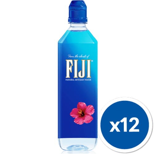 Woda Fiji Water dla sportowców w rozmiarze 700ml PET Sport Cap x12. Skrzynka 12 butelek 0,7 litra