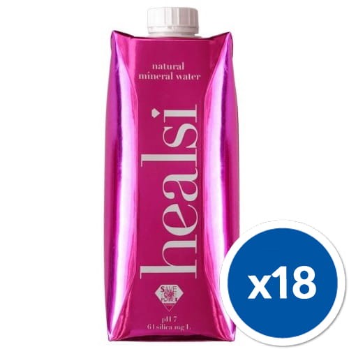 Healsi Fuksja niegazowana woda w eleganckim opakowaniu kartonowym 500 ml