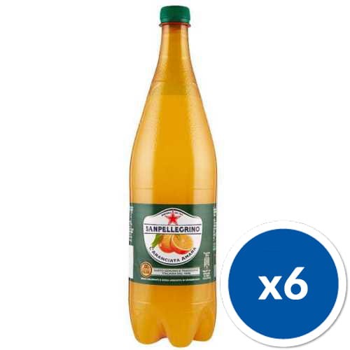 Plastikowa butelka napoju gazowanego San Pellegrino Aranciata Amara