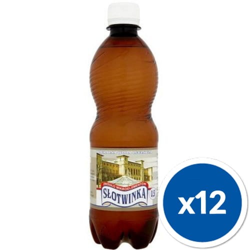 Skrzynka 12 butelek plastikowych wody leczniczej Słotwinka 500 ml