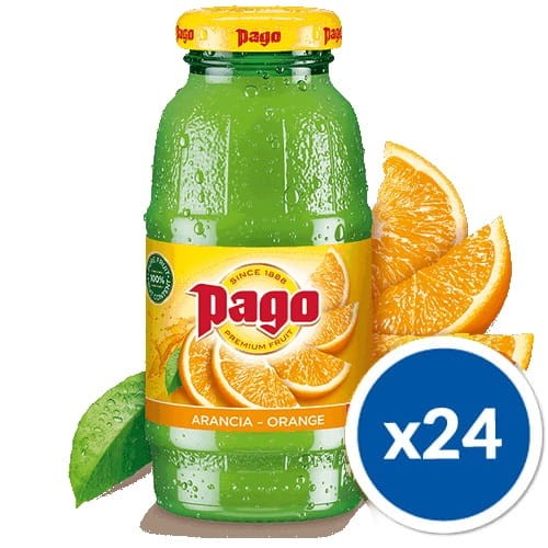 Pago Pomarańcza 100% Sok 200ml szkło x24 - słodkie, delikatne i aksamitne wspomnienie dzieciństwa