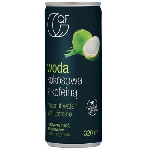 QF woda kokosowa z kofeiną 320ml – zdrowy zamiennik energetyków i izotoników w jednym