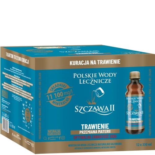 Skrzynka wody leczniczej Szczawa II 330ml, 12 butelek