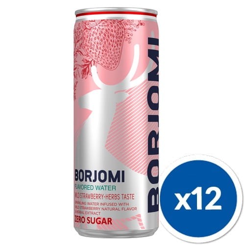 Borjomi 330 ml Naturalnie Gazowana puszka Limonka Kolendra x12