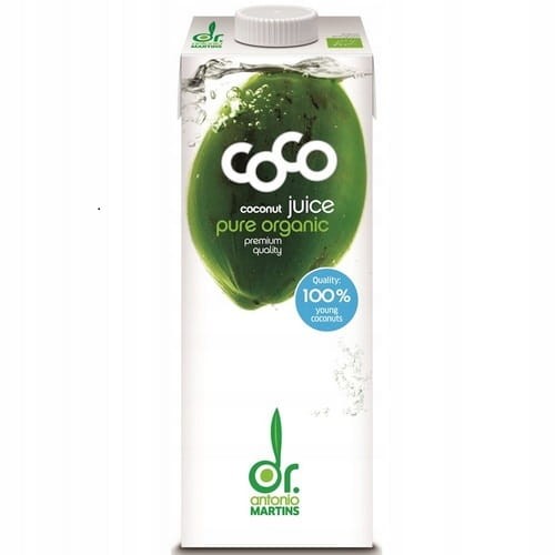 Woda kokosowa COCO Dr Martins 1 litr w kartonie tetra pak