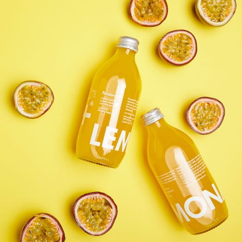 Lemonaid Marakuja Bio stworzony ze składników w 100% pochodzenia naturalnego.