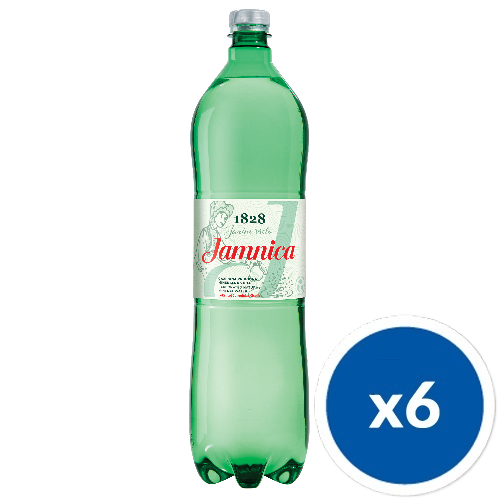 Naturalnie gazowana woda mineralna Jamnica w plastikowej butelce 1500 ml