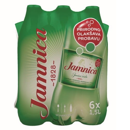 Jamnica 1500 ml PET pakowana jest w zgrzewkach po 6 butelek