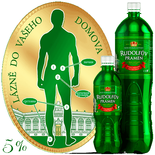 Rudolfuv Pramen polecany jest szczególnie przy leczeniu zaburzeń układu moczowego i nerek.