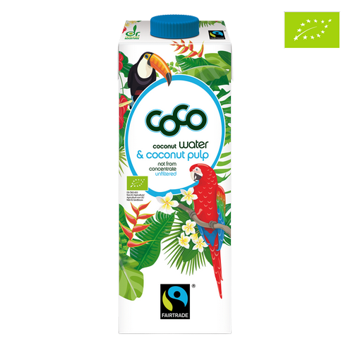 COCO DR MARTINS woda kokosowa z miąższem BIO 1000 ml tetra pak