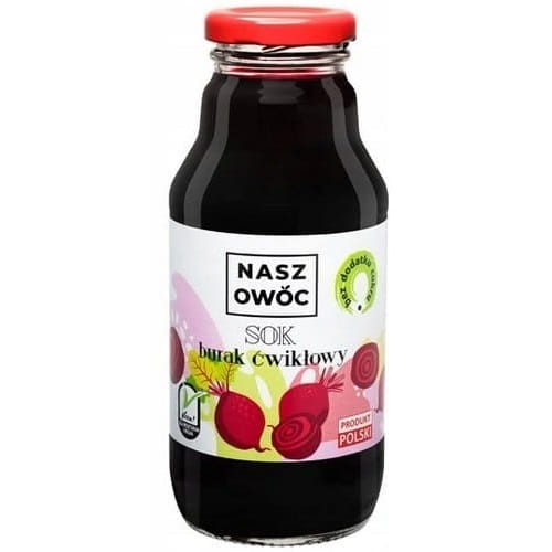 Nasz Owoc Burak Ćwikłowy 100% Sok 330 ml Szkło