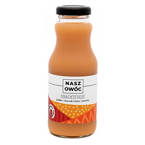 Nasz Owoc Jabłko Brzoskwinia Morela Smoothie 250 ml Szkło
