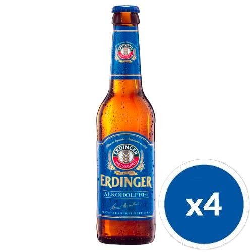 Piwo Erdinger Bezalkoholowy 330 ml szkło x4