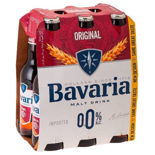 Zgrzewka po 6 butelek piwa bezalkoholowego Bavaria Original Free 0.0%
