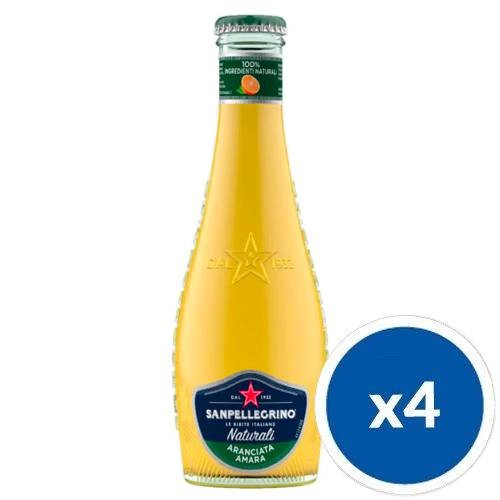 San Pellegrino Aranciata Amara 200 ml Napój Szkło x4