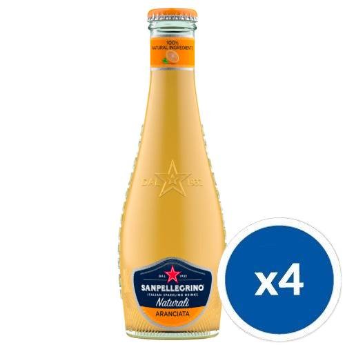San Pellegrino Aranciata 200 ml Napój Szkło x4