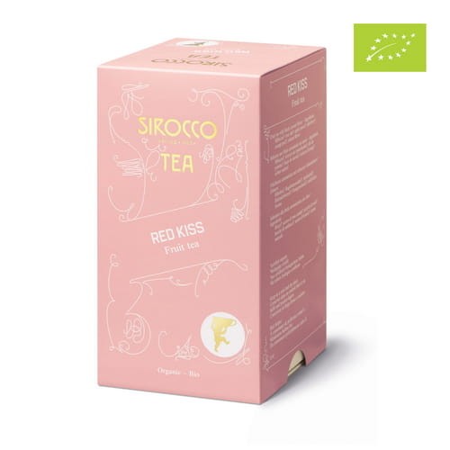 Herbata owocowa Red Kiss to wyselekcjonowana mieszanka muśniętych słońcem składników, uprawianych metodami ekologicznymi i przepełnionych zmysłowym, owocowym urokiem.