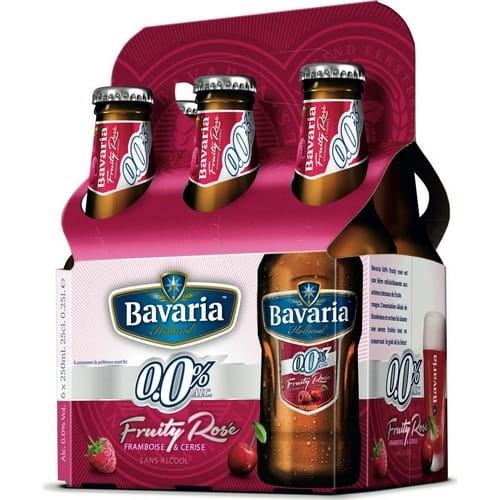 Bavaria Fruity Rose Free sprzedawana jest w zestawach po 6 butelek o pojemności 330 ml