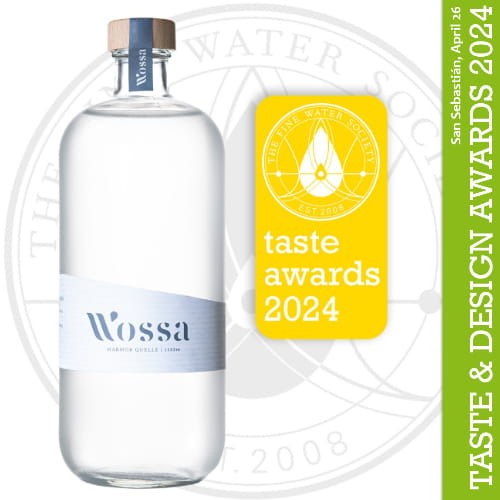 Woda Wossa Niegazowana zdobyła złoto w kategorii "Taste Awards 2024" w konkursie Fine Waters