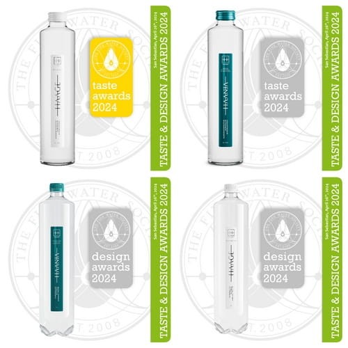 Fine Waters Society wielokrotnie wynagrodził wodę Haage za jej smak i design butelek.