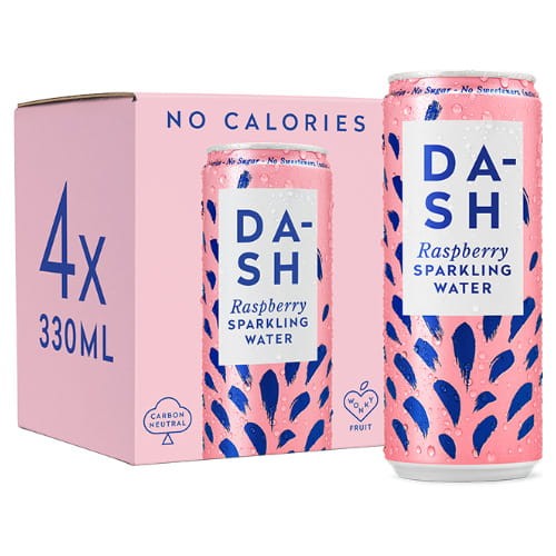Dash Water Gazowana Malina 330 ml puszka x4