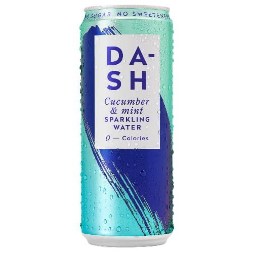 Dash Water Gazowana Ogórek Mięta 330 ml puszka x12
