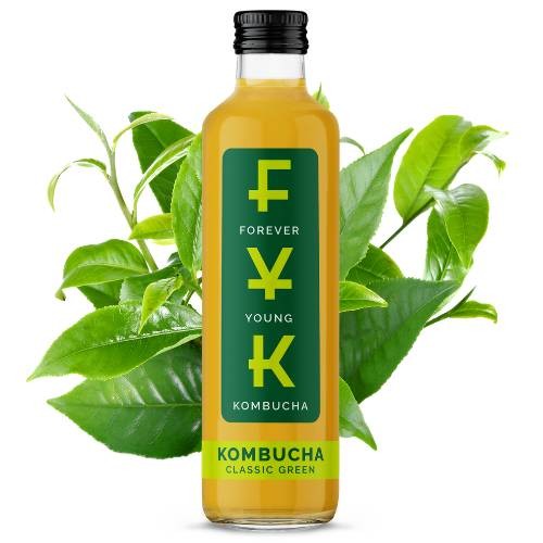 Foverer Young Kombucha o smaku zielonej herbaty to napój herbaciany z naturalnej fermentacji, bogaty w probiotyki, kwasy organiczne, enzymy trawienne i antyoksydanty.