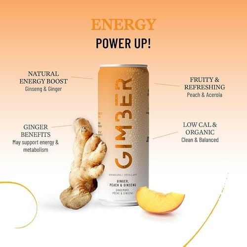Gimber to produkt organiczny, niskokaloryczny i bezalkoholowy, zapewniający 100% przyjemności! Idealne rozwiązanie na te wszystkie chwile, gdy nie masz ochoty pić alkoholu.