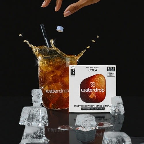 Waterdrop Microdrink Cola to bezcukrowy microdrink o smaku coli, który w prosty sposób zamienia wodę w orzeźwiający napój.