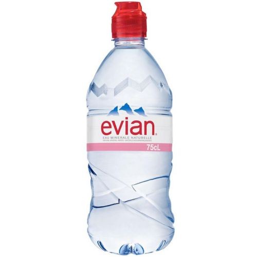 Evian w butelce PET o pojemności 750 ml