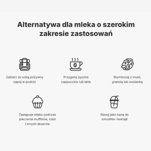 Dzięki delikatnej konsystencji i neutralnemu, lekko zbożowemu smakowi napój owsiany VILGAIN świetnie sprawdza się jako baza do napojów.