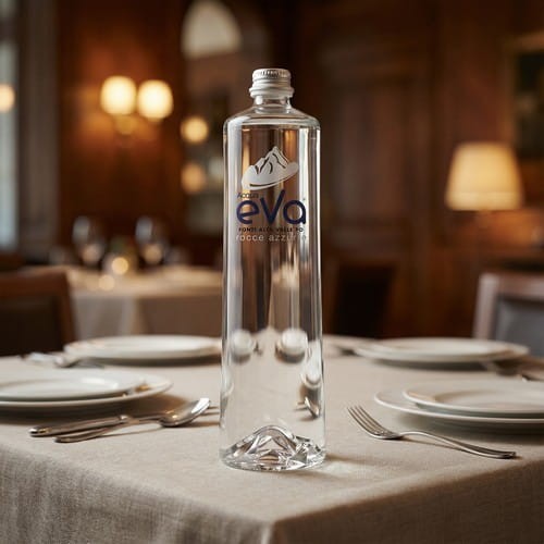 Ultradelikatna, niskosodowa, o bardzo niskiej mineralizacji, w eleganckiej szklanej butelce.