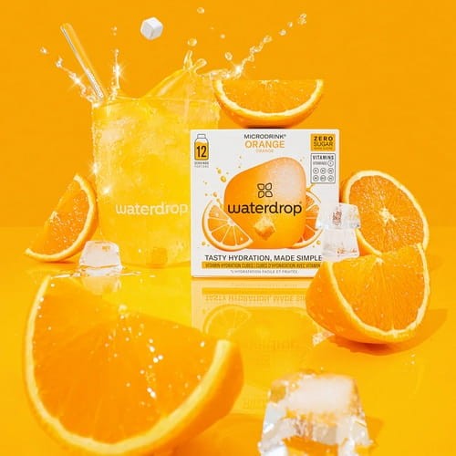 SYS-Orange-Gallery-1.jpgWaterdrop Microdrink Pomarańcz to bezcukrowa kostka do wody o soczystym smaku pomarańczy.