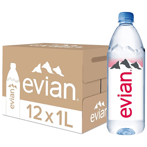 Woda Evian w kartonie 12 butelek o pojemności 1000ml