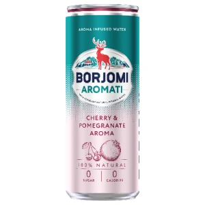 Borjomi Aromati Wiśnia Granat 330 ml puszka x12
