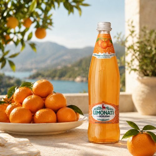 Borjomi Limonati Adjarian Mandarin to naturalna gruzińska lemoniada o bogatym smaku żywego słodko-kwaśnego smaku mandarynki adżarskiej.