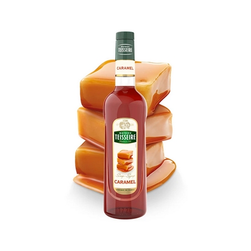 Teisseire Karmel 700 ml to francuski syrop o słodkim, deserowym smaku karmelu.