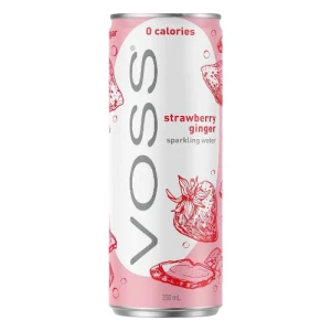 Voss Truskawka Imbir 330 ml Gazowana puszka x10