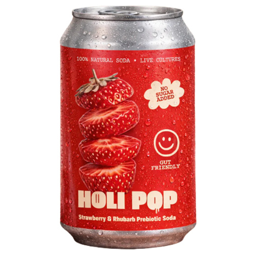Holi Pop Truskawka & Rabarbar 330 ml puszka x6