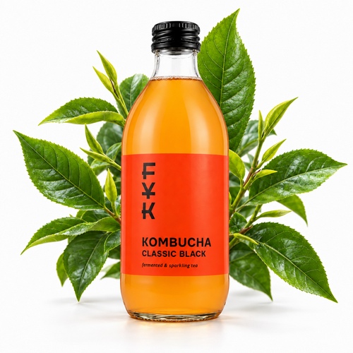 Foverer Young Kombucha o smaku czarnej herbaty to napój herbaciany z naturalnej fermentacji, bogaty w probiotyki, kwasy organiczne, enzymy trawienne i antyoksydanty.