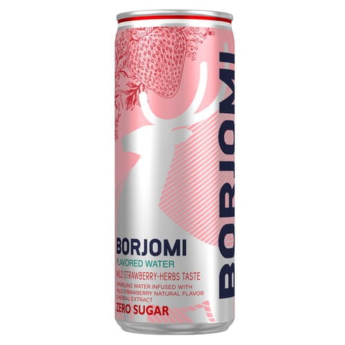 Borjomi 330 ml puszka Truskawka Zioła x12
